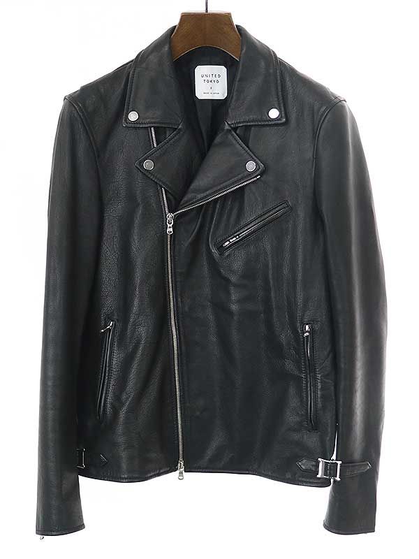 UNITED TOKYO ユナイテッドトウキョウ カーフ ダブルレザーライダース