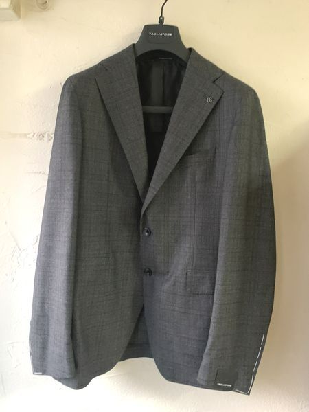 新品 タリアトーレ 48 ヘリンボーン リネン 麻 グレー Tagliatore セール】【別注】TAGLIATORE / COSTA AZZURRA ウールリネン