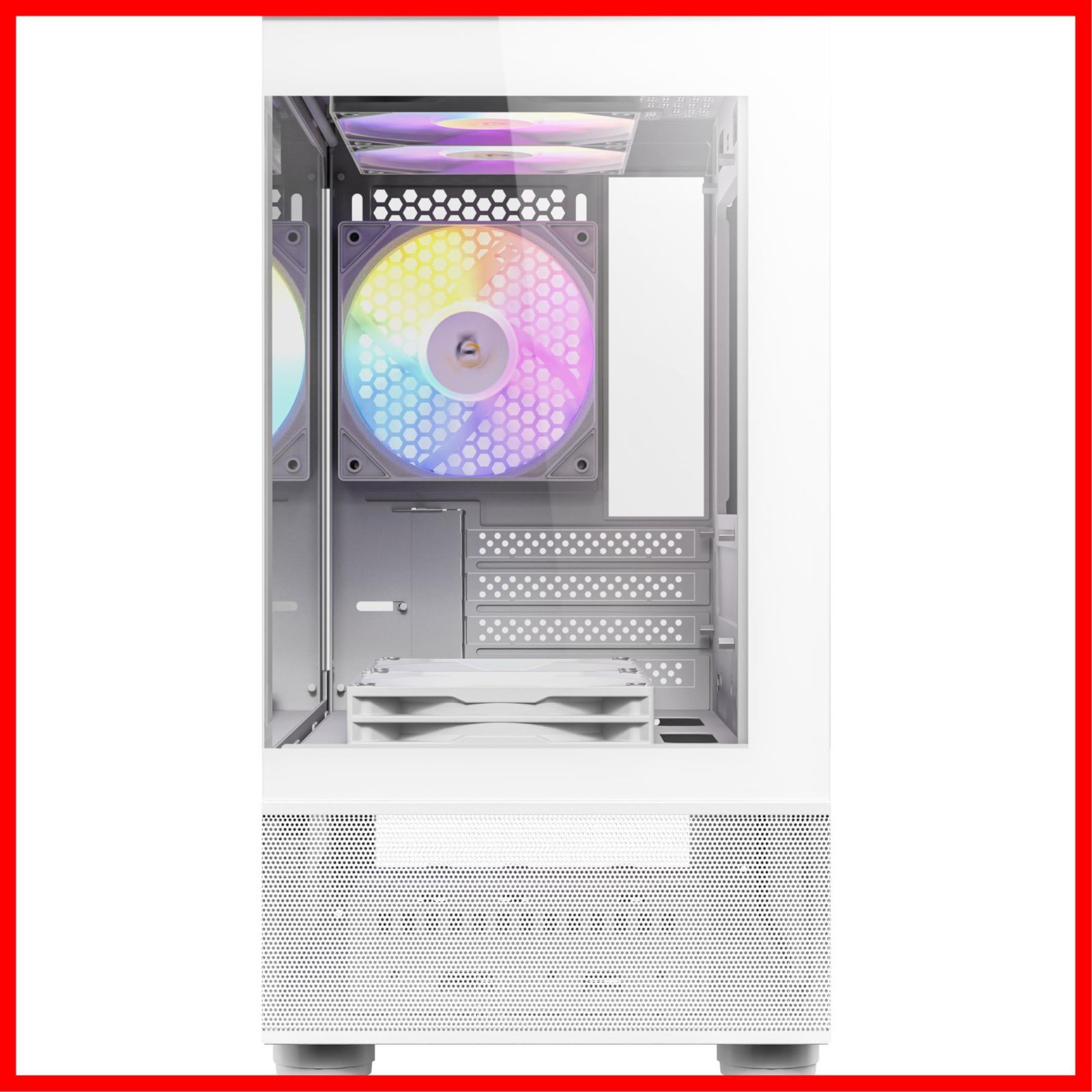 RGBファン搭載 ミドルタワーPCケース CX200M 650w電源付き RGBファン