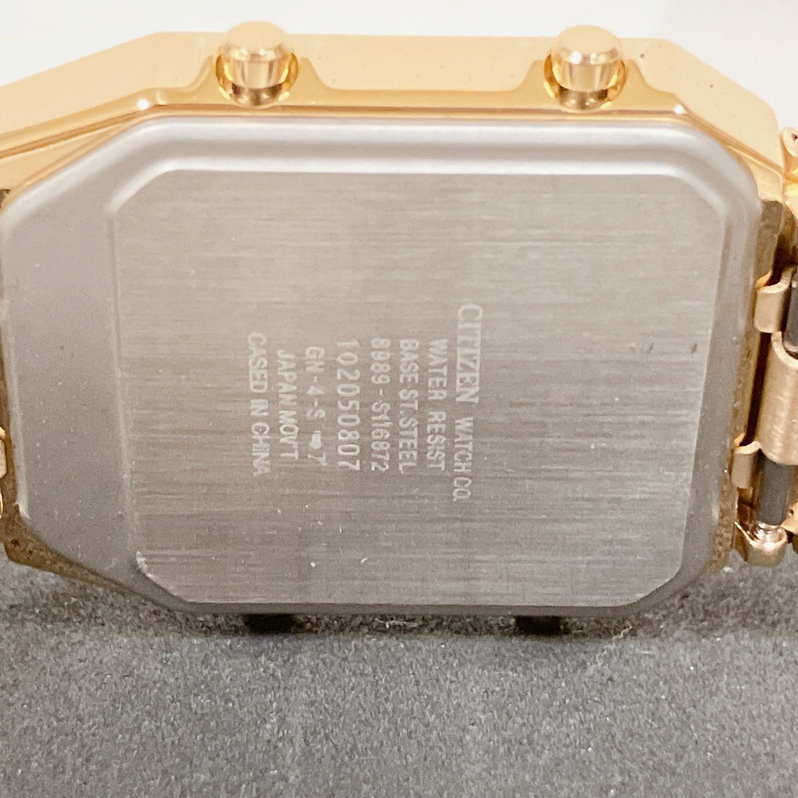 CITIZEN レコードレーベル アナデジ テンプ 腕時計 ゴールド RECORD LABEL レコードレーベル ANA-DIGI TEMP アナデジテンプ