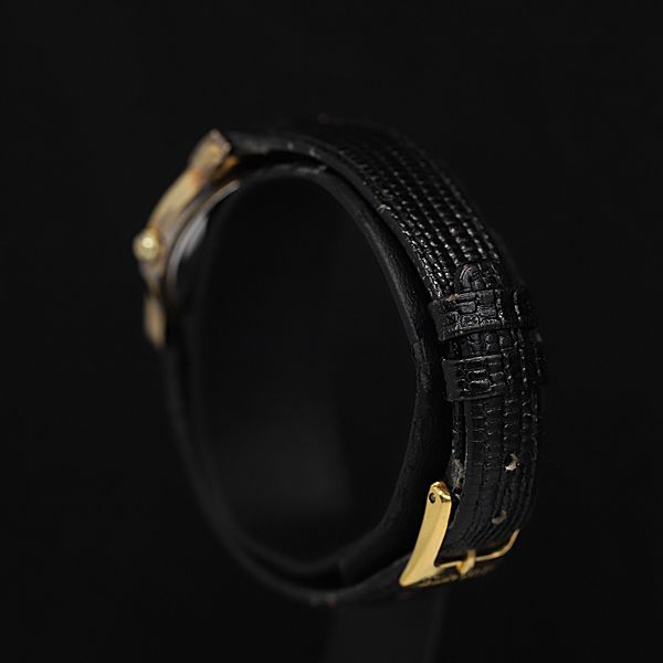 稼働 バーバリー QZ ラウンド 黒文字盤 レディース腕時計