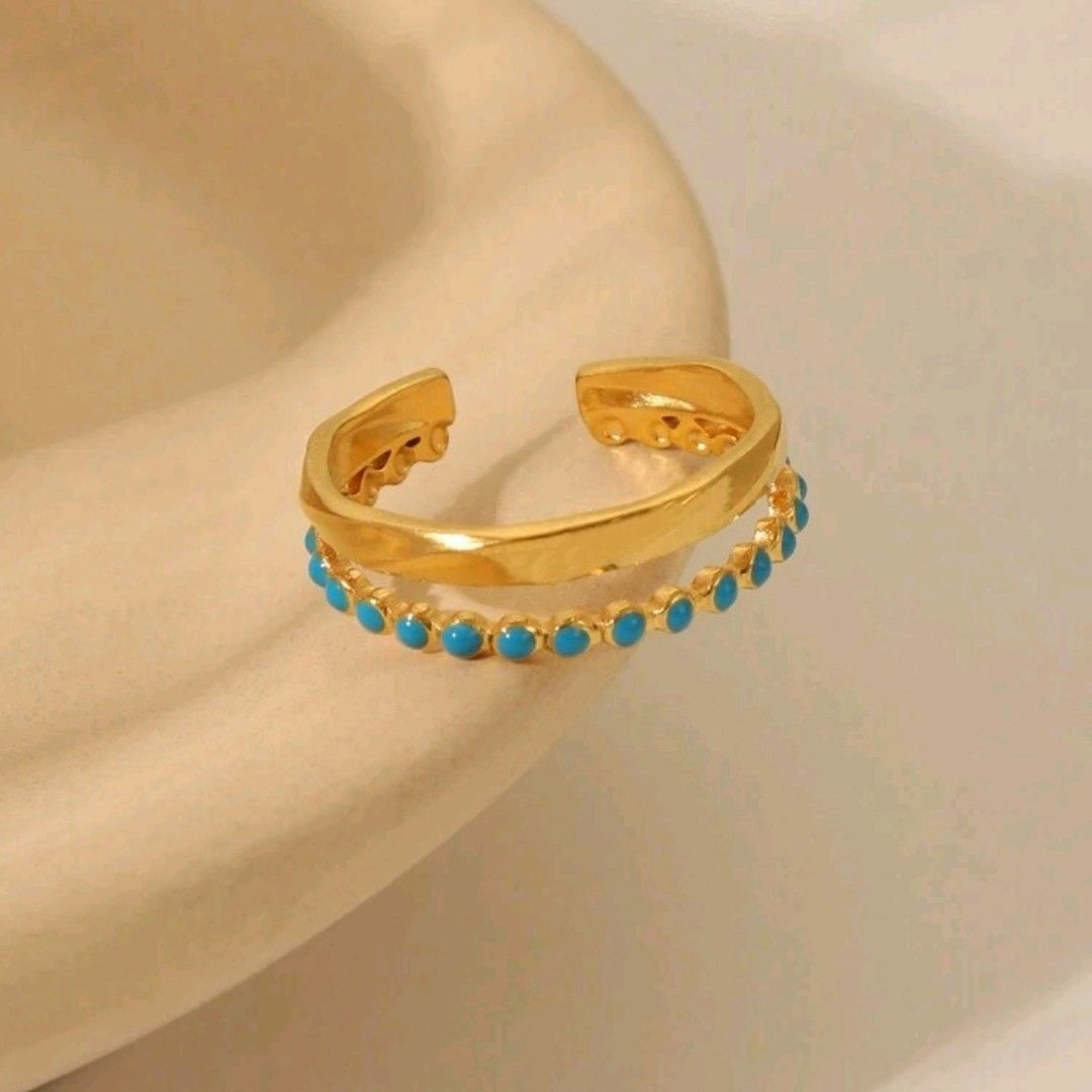 A692 リング レディース 指輪 ターコイズ トルコ石 ゴールド k18 A692 リング レディース 指輪 ターコイズ トルコ石 ゴールド k18 18金