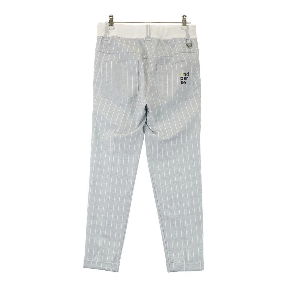 サイズ：S AND PER SE アンパスィ パンツ ストライプ グレー系