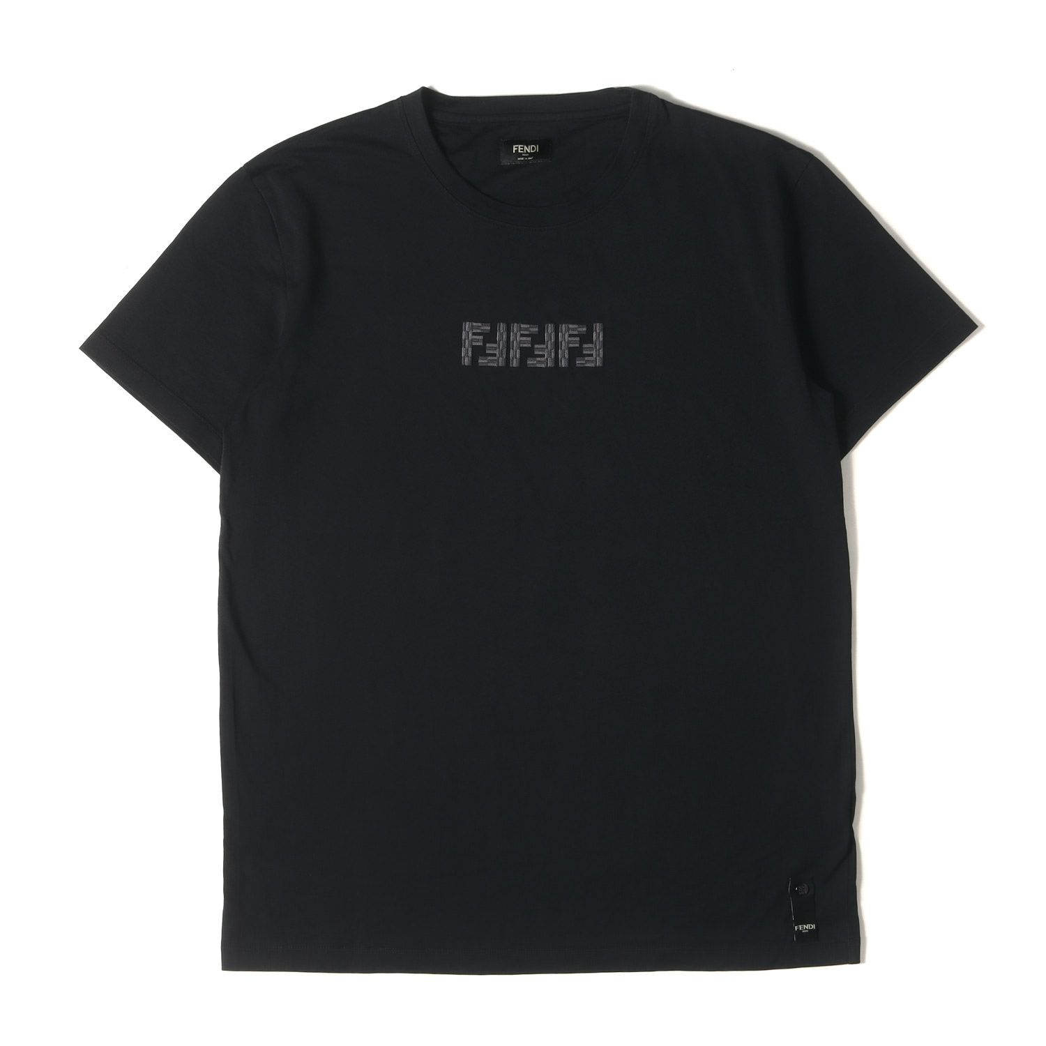 【50％OFF】 フェンディ 美品】FENDI Tシャツ ロゴ刺繍 24SS / サイズ:L トップス