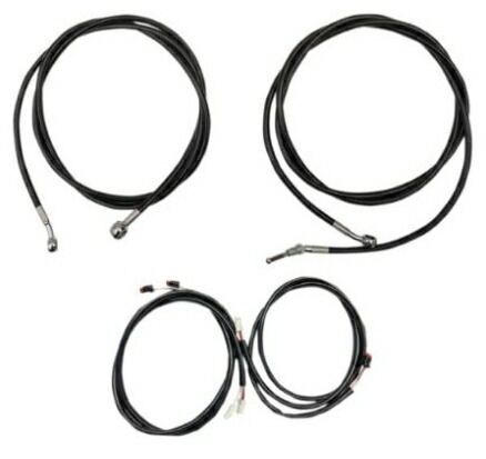 ハンドルバー コンプリートラインキット Upper-Only ブラック 12～14インチエイプハンガー 2017～20年ツーリングモデル 但しFLHRXSは除く