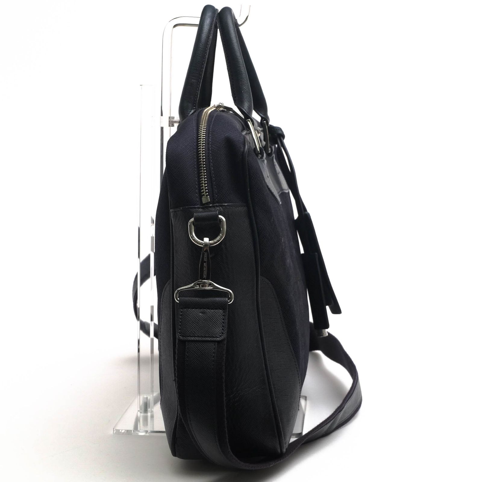 匿名配送‼ ペッレモルビダ PELLE MORBIDA バッグ ブリーフケース ビジネスバッグ 鞄 ビジネス メンズ 男性 男性用 ナイロン レザー 革 本革 ネイビー 紺 PMO-CA102 Capitano キャピターノ 2WAY ショルダーバッグ 価格比較でお得にお買物。