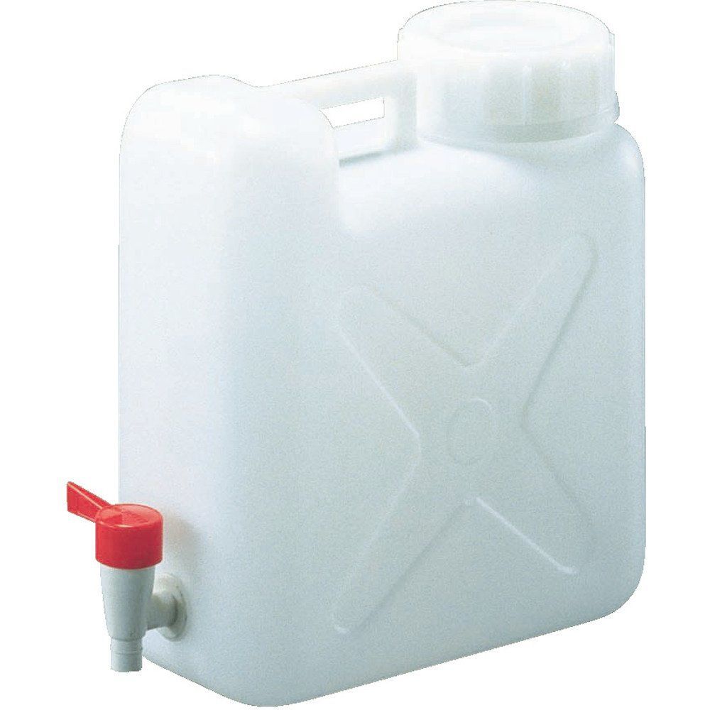 ホワイト_10L_単品 TRUSCO トラスコ 扁平缶 広口ケミカルコック パッキン付タイプ 10L T0316