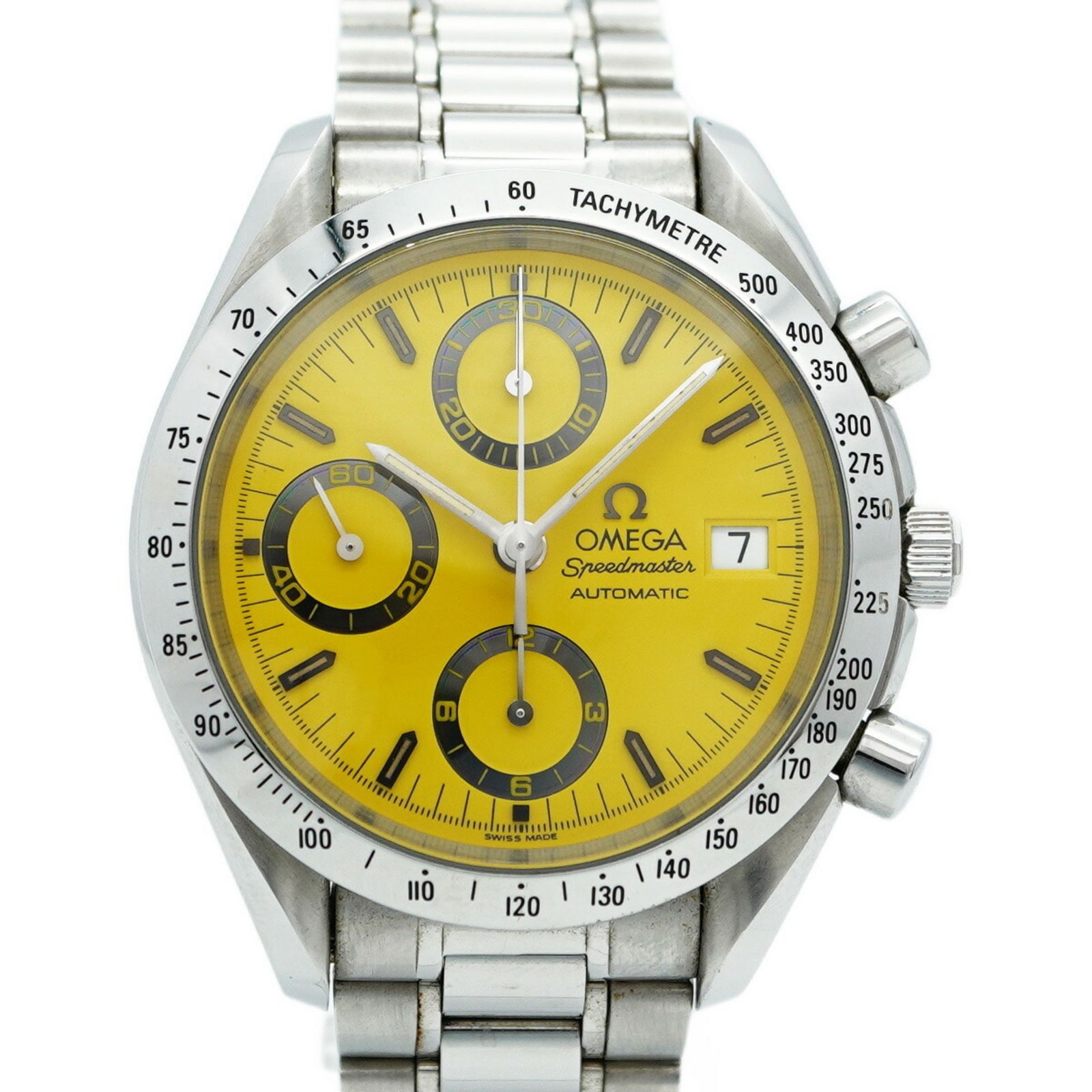 オメガ スピードマスター ミハエルシューマッハ 3511.12 イエロー文字盤腕時計 メンズ