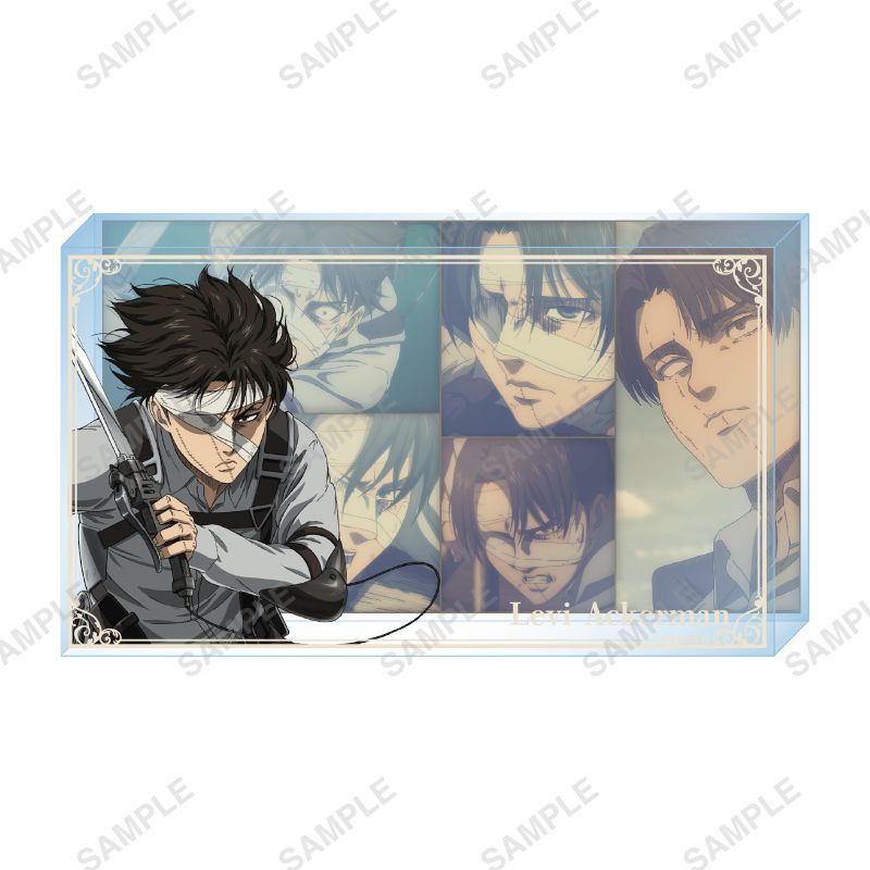 【新品/公式】進撃の巨人 アクリルブロック リヴァイ 公式グッズ colleize