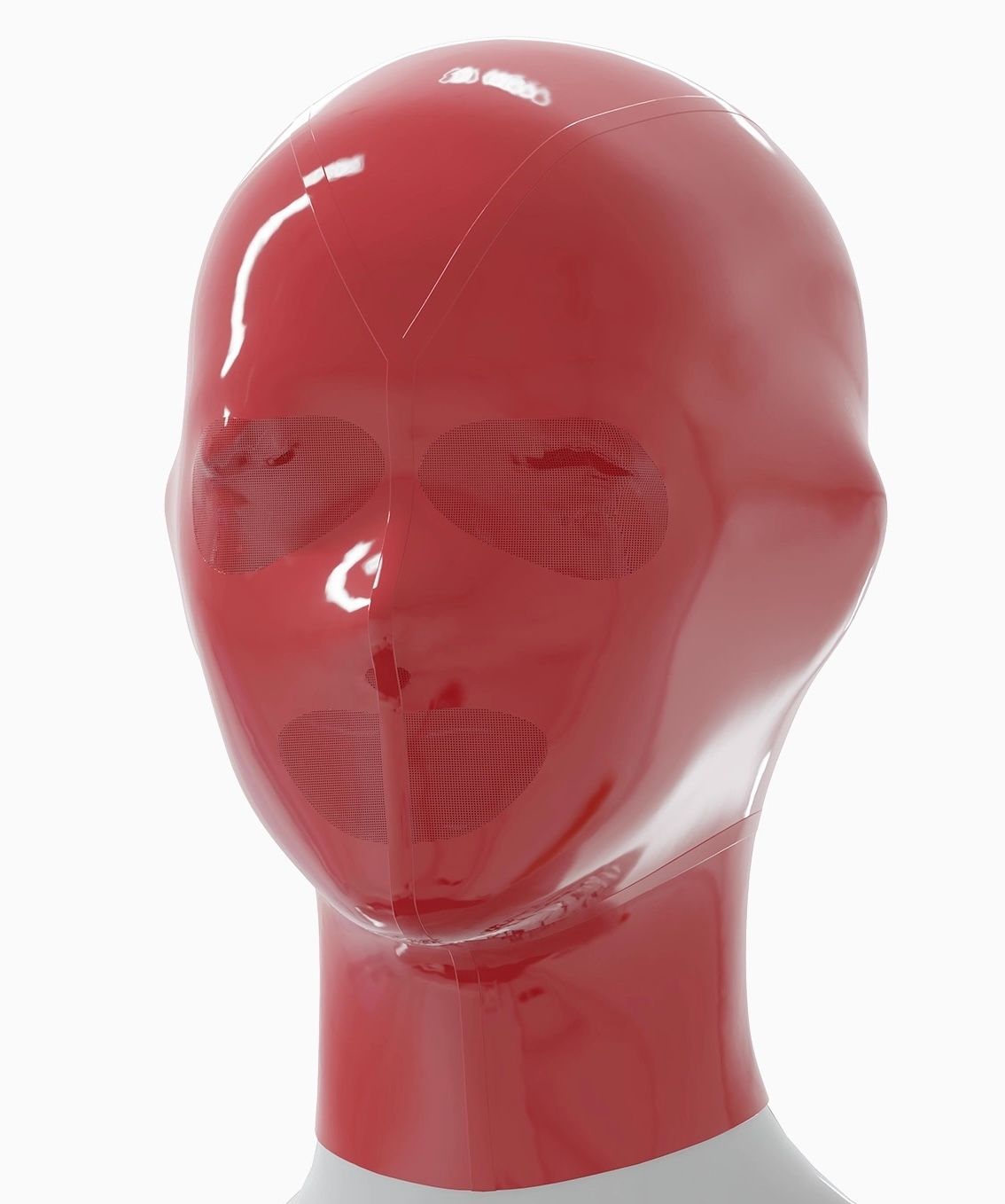 レーザーマイクロホール全頭ラバーマスク