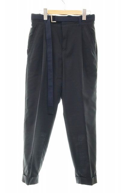 サカイ sacai 21AW SUITING PANTS BLACK SIZE1 21-02556M スーチング
