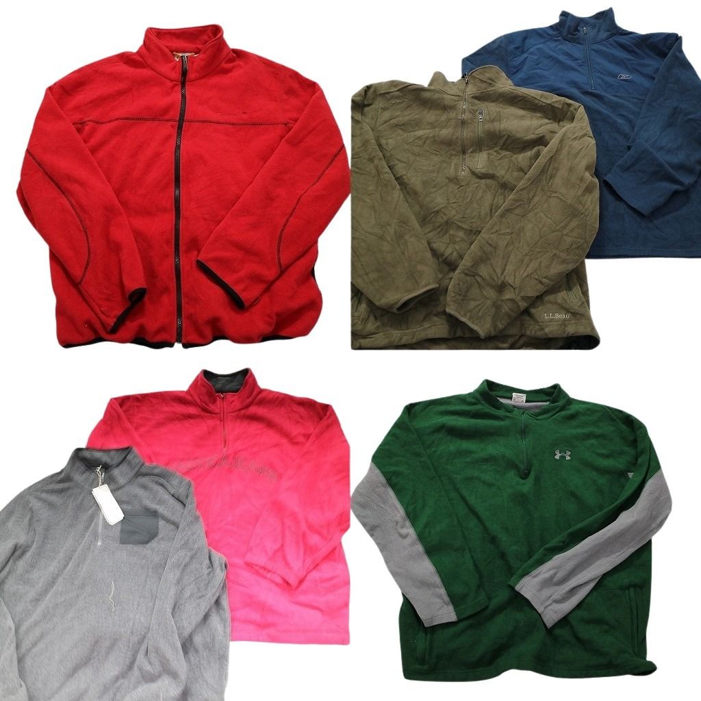 古着卸 まとめ売り ブランドMIX フリース 6枚セット (メンズ 2XL ) エルエルビーン リーボック 中古 古着 MY4280