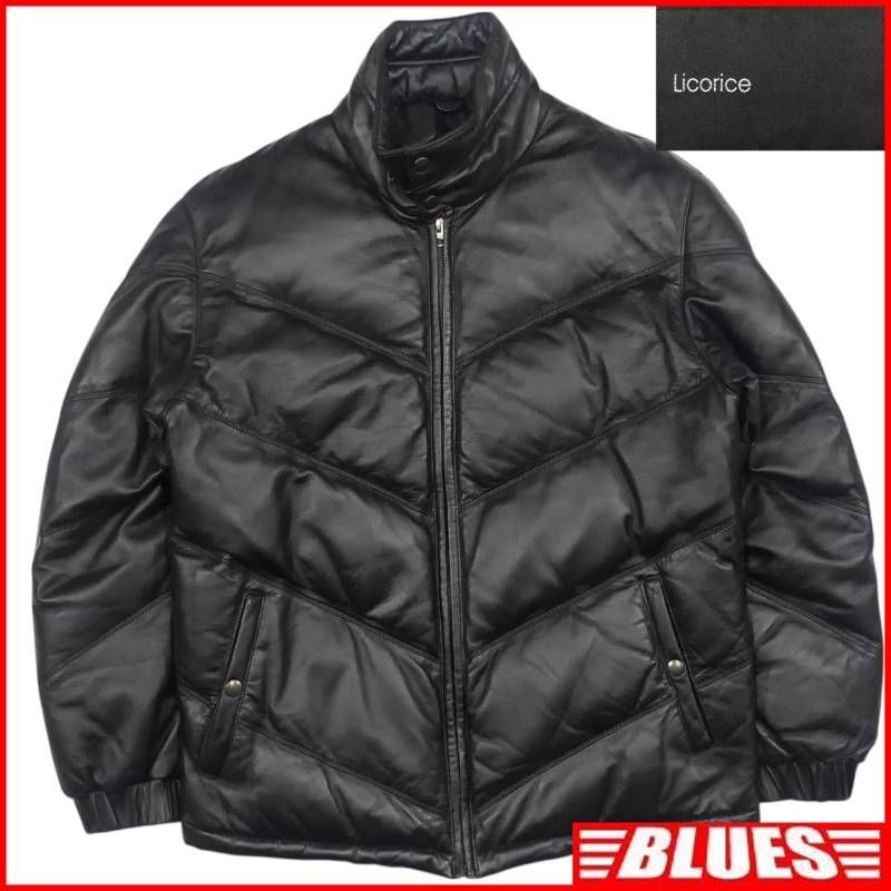 Licorice リコリス ダウンジャケット M レザー 羊革 ラムレザー 黒