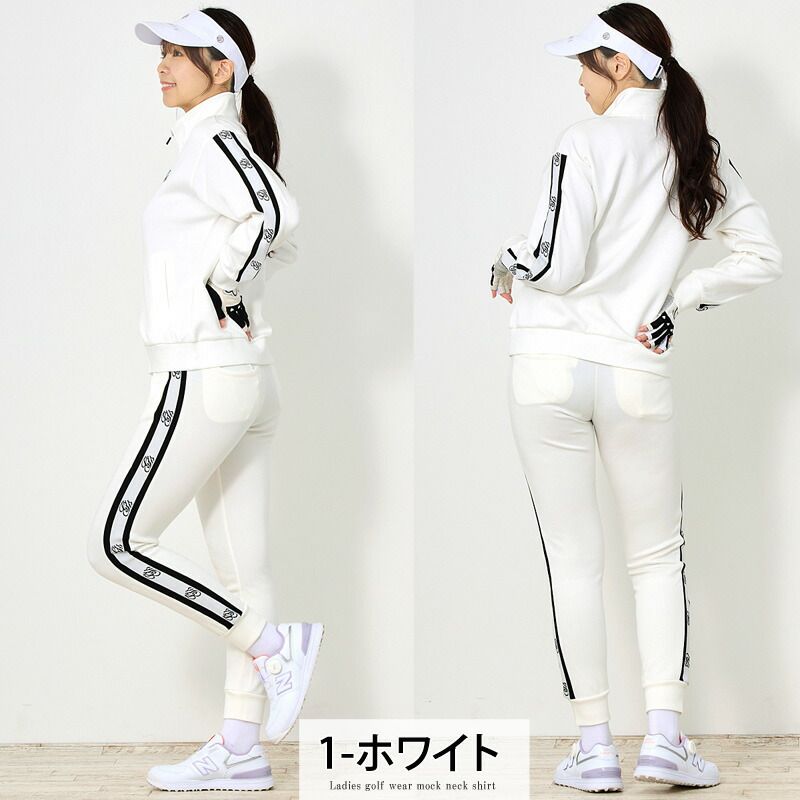 送料無料 新作 ゴルフウェア レディース 上下セットアップ gs GOLF ジップアップジャケット スウェットジャージ トレーナー ゴルフパンツ リブロゴライン切替 おしゃれ かわいい 韓国系 秋冬 春夏 ブランド ゴルフウェア レディース 上下セットアップ gs GOLF ジップアップ