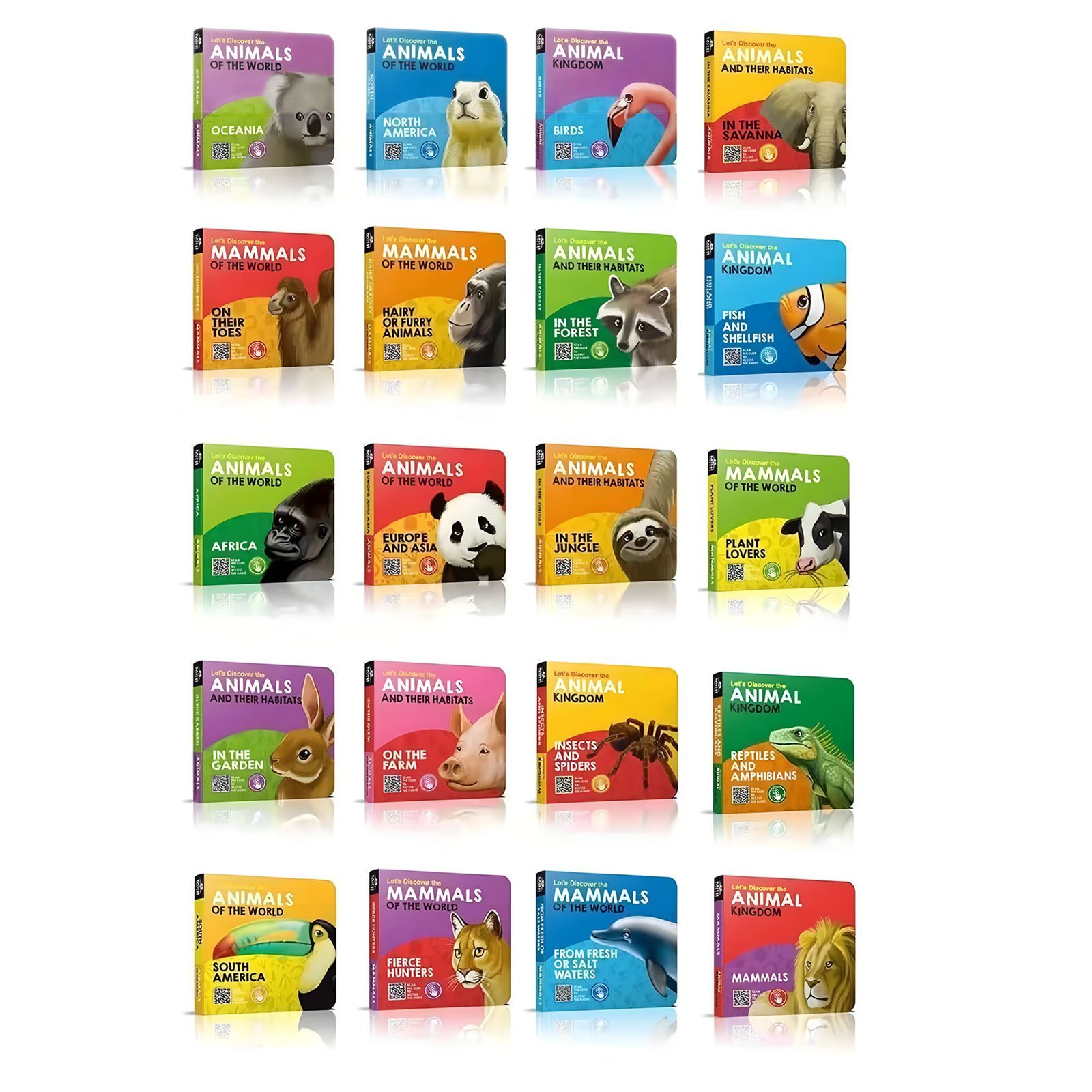 英語絵本 my big mini animal library 20冊 My big mini animal library 手掌書 児童絵本 英語絵本20册