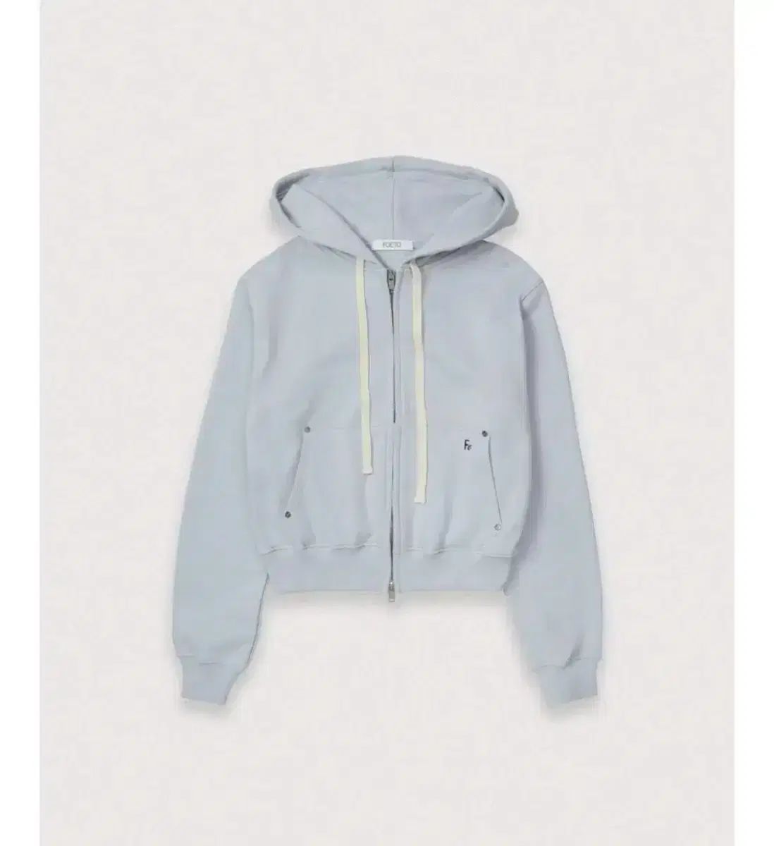ポエート Charger logo hoody baby blue フードジップアップ