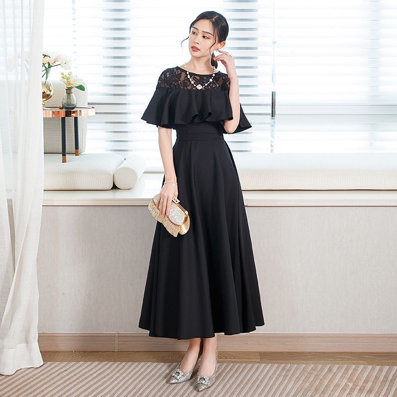 パーティードレス ロングワンピース レース ロング丈 結婚式 披露宴 二次会 お呼ばれ 20代 30代 40代 レディース フォーマル 春 夏 秋 冬 お呼ばれ xiuhua03