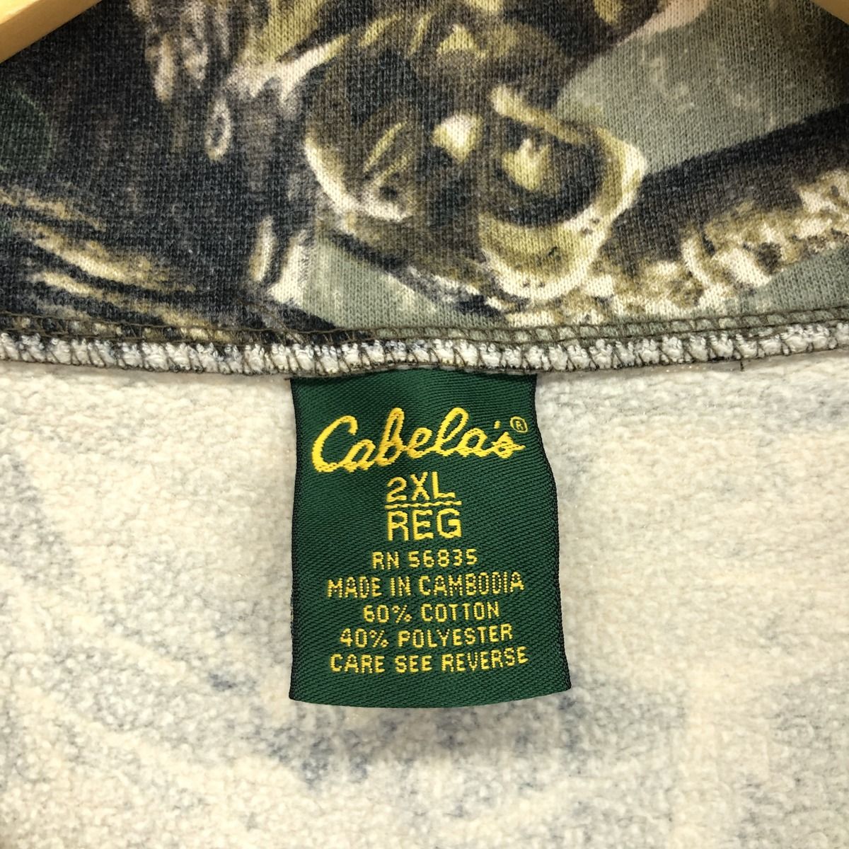 Cabela‘s カベラス　90s ハーフジップスウェット　リアルツリー　迷彩 古着 カベラス Cabelas 迷彩柄 リアルツリーカモ ハーフジップ