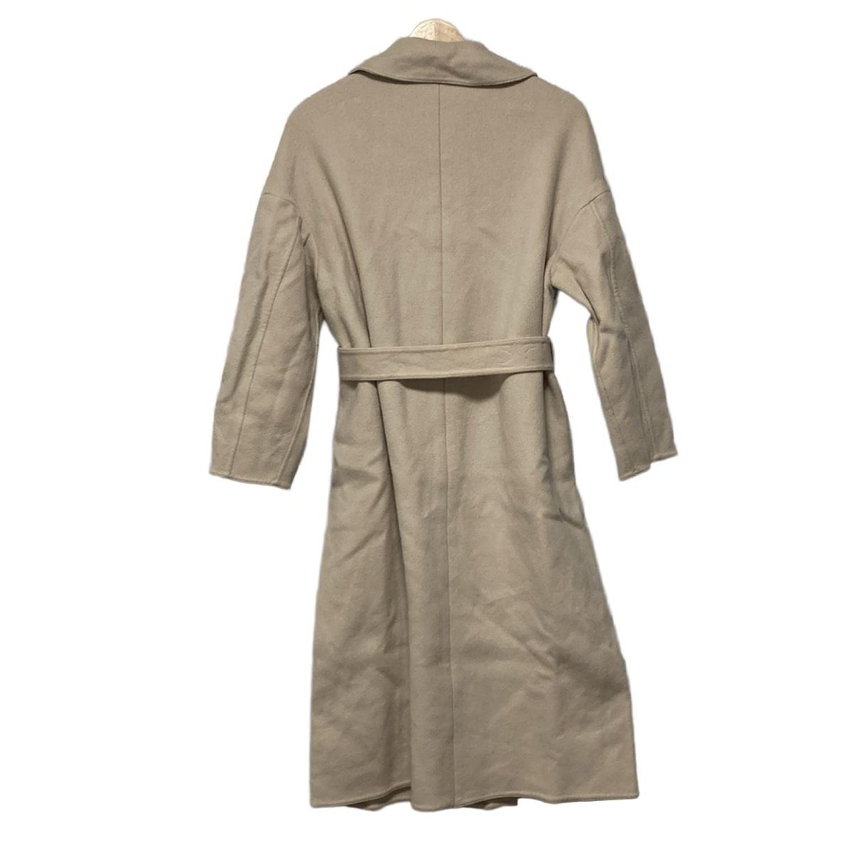 PLST MANTECO グレー ロングコート M PLST(プラステ)公式 | ウールブレンドリバーカラーレスロングコート