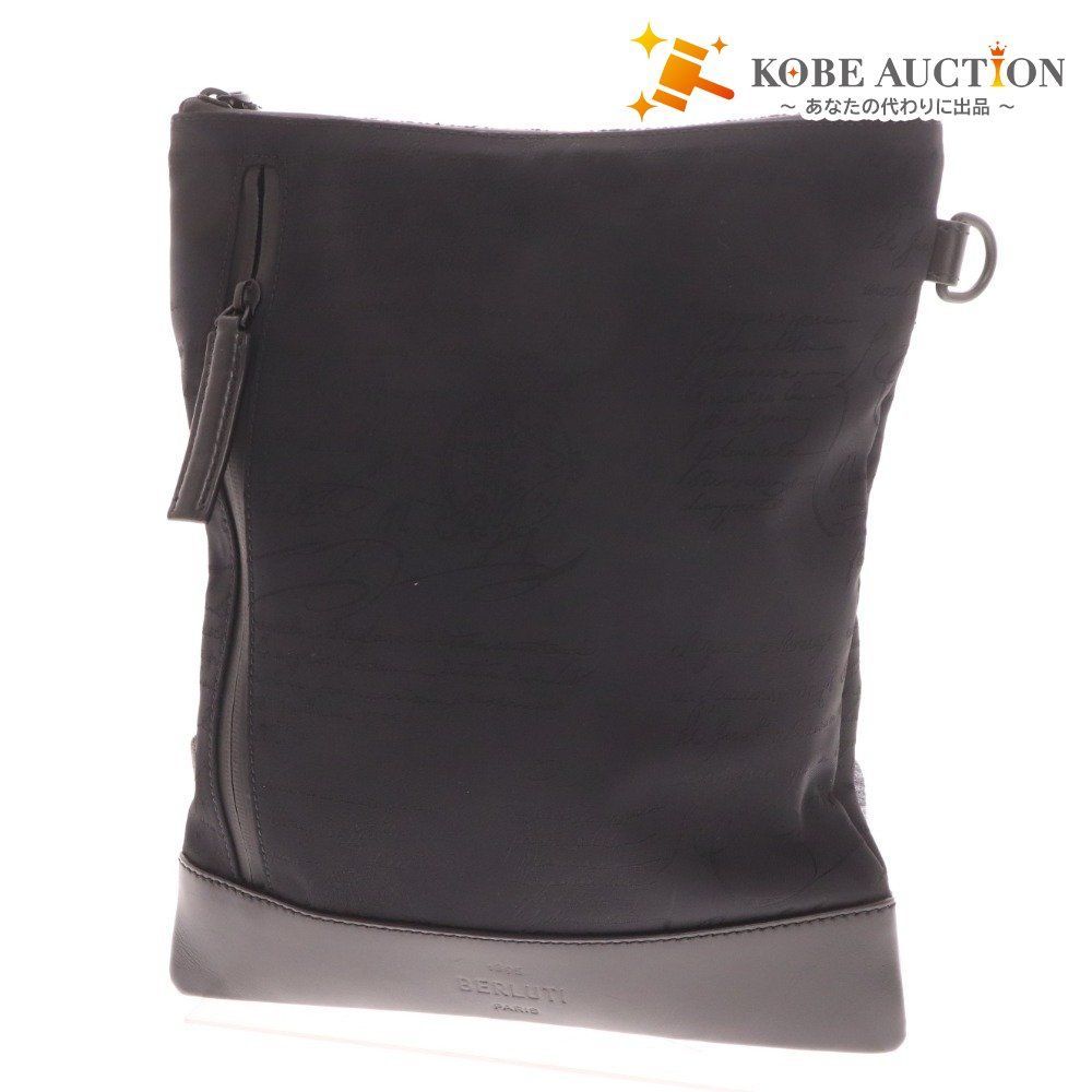 □ ベルルッティ スクリットナイロンレザーショルダーバッグ 鞄