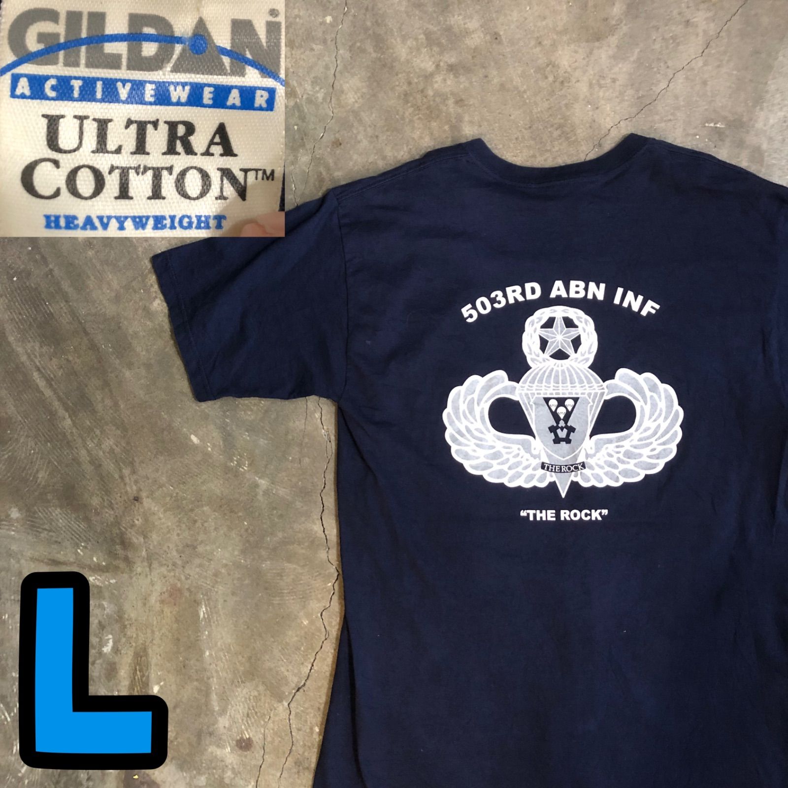 T5418 GILDAN プリントTシャツ オーバーサイズ AIRBORNE - メルカリ