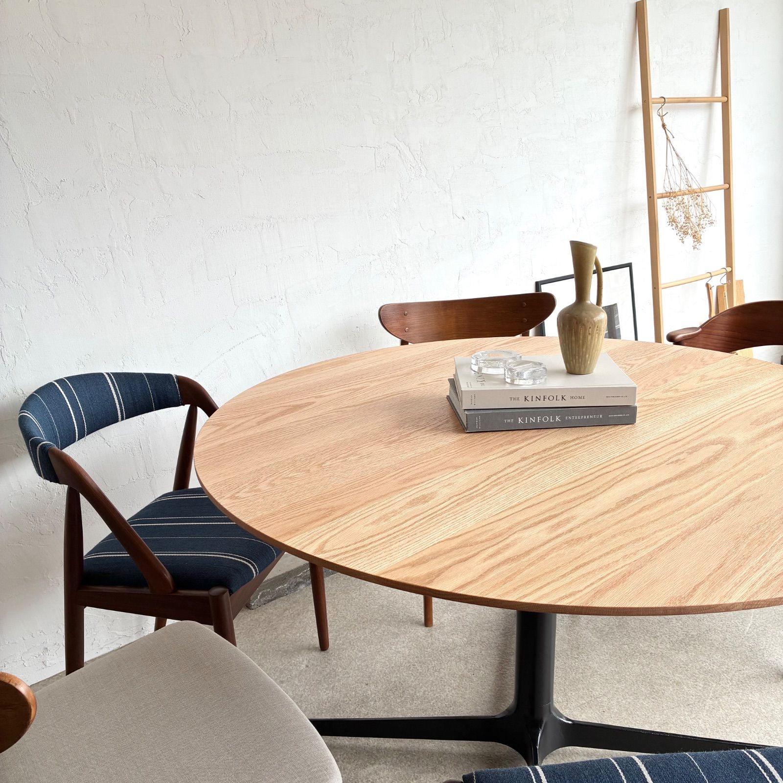 直径 120cm オーク 無垢材 丸テーブル ダイニングテーブル ラウンドテーブル 高さ指定可 北欧