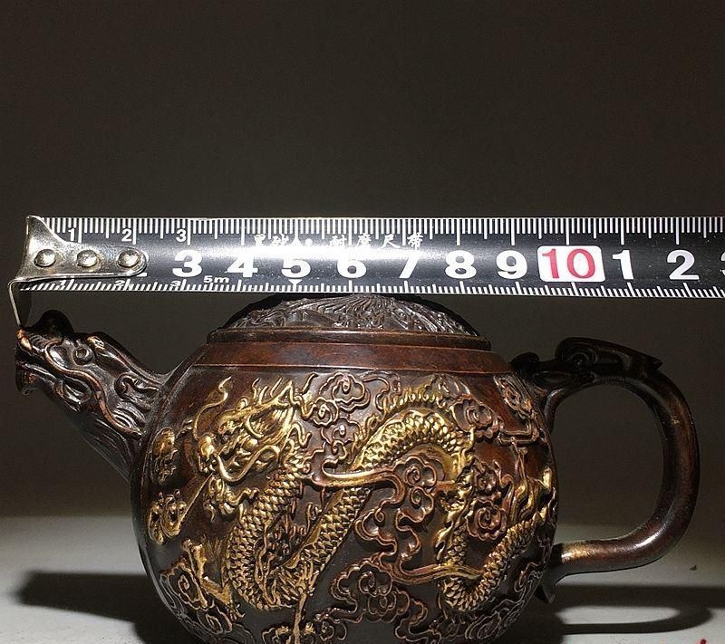 銅製 銅壺 龍鳳茶壺 徳利 手提げ壺茶道具 装飾品 工芸品 置物 銅製 銅壺 龍鳳茶壺 徳利 手提げ壺茶道具 装飾品 工芸品 置物
