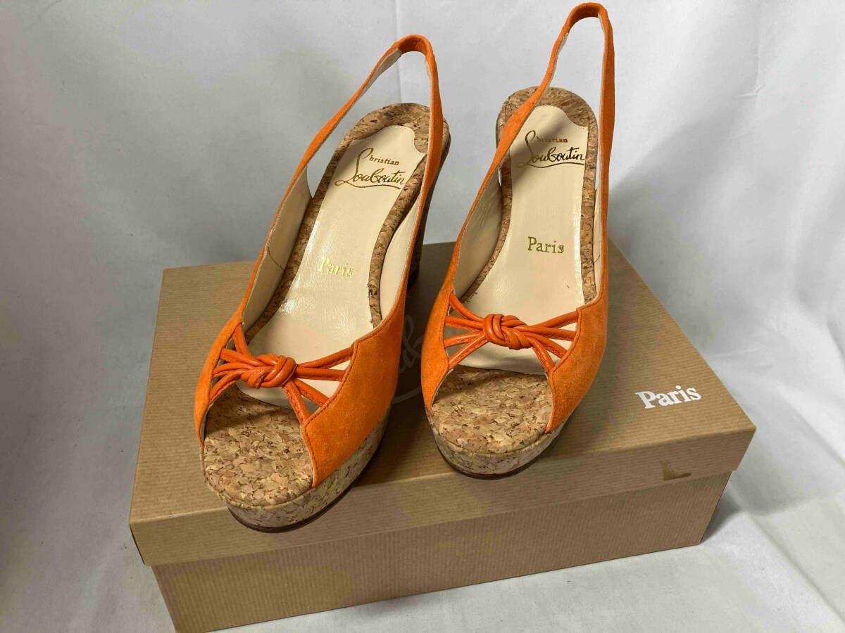 Christian Louboutin サンダル オレンジ サイズ38