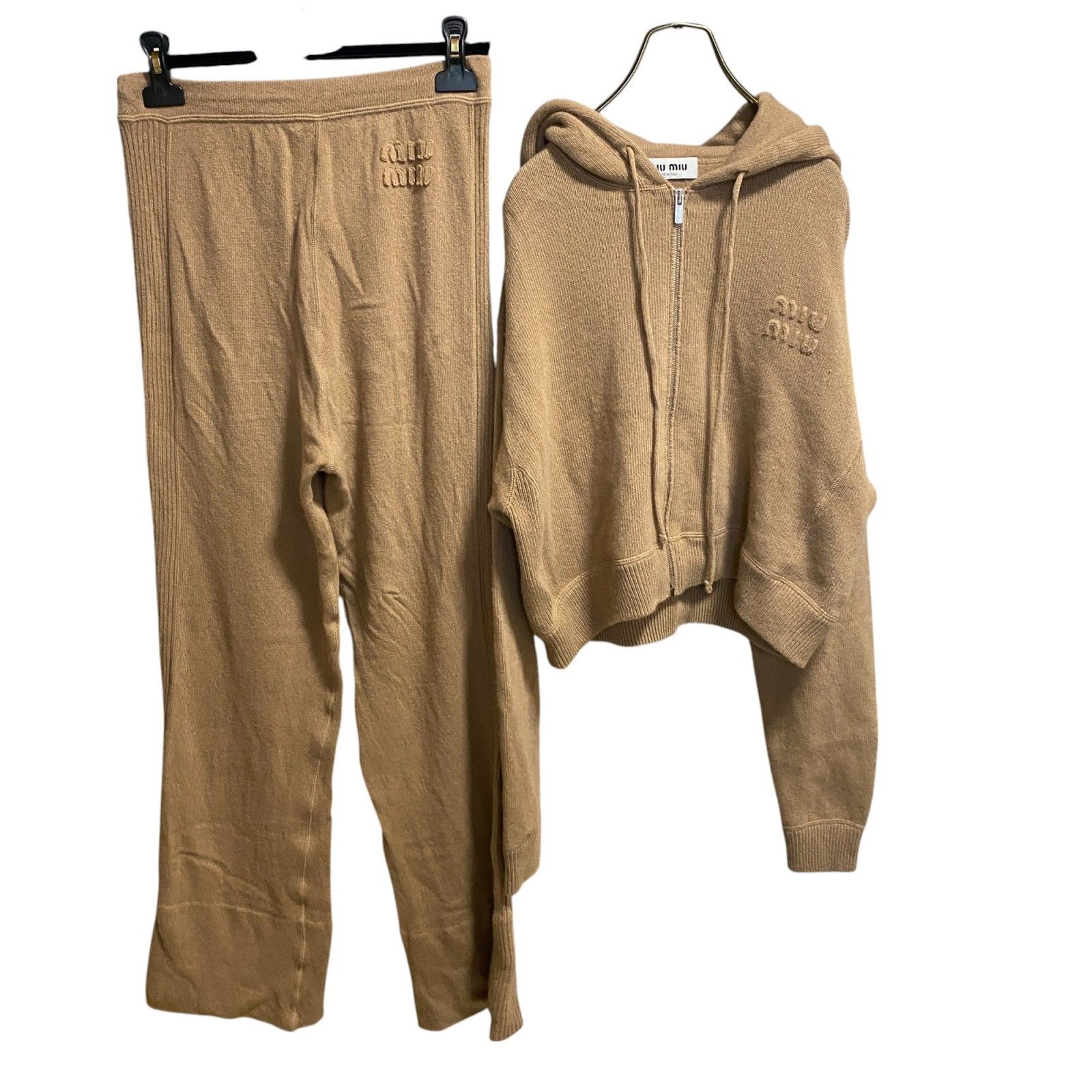 ミュウミュウ MIUMIU 現行モデル ウール セットアップ パーカー♯38