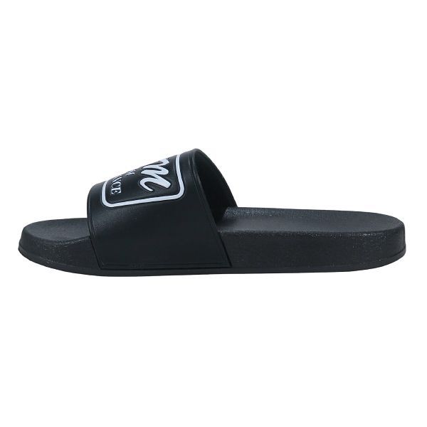 黒 M&M CUSTOM PERFORMANCE ロゴ サンダル エムアンドエム M&M CUSTOM PERFORMANCE - SANDALS (RED) / エンボスロゴ