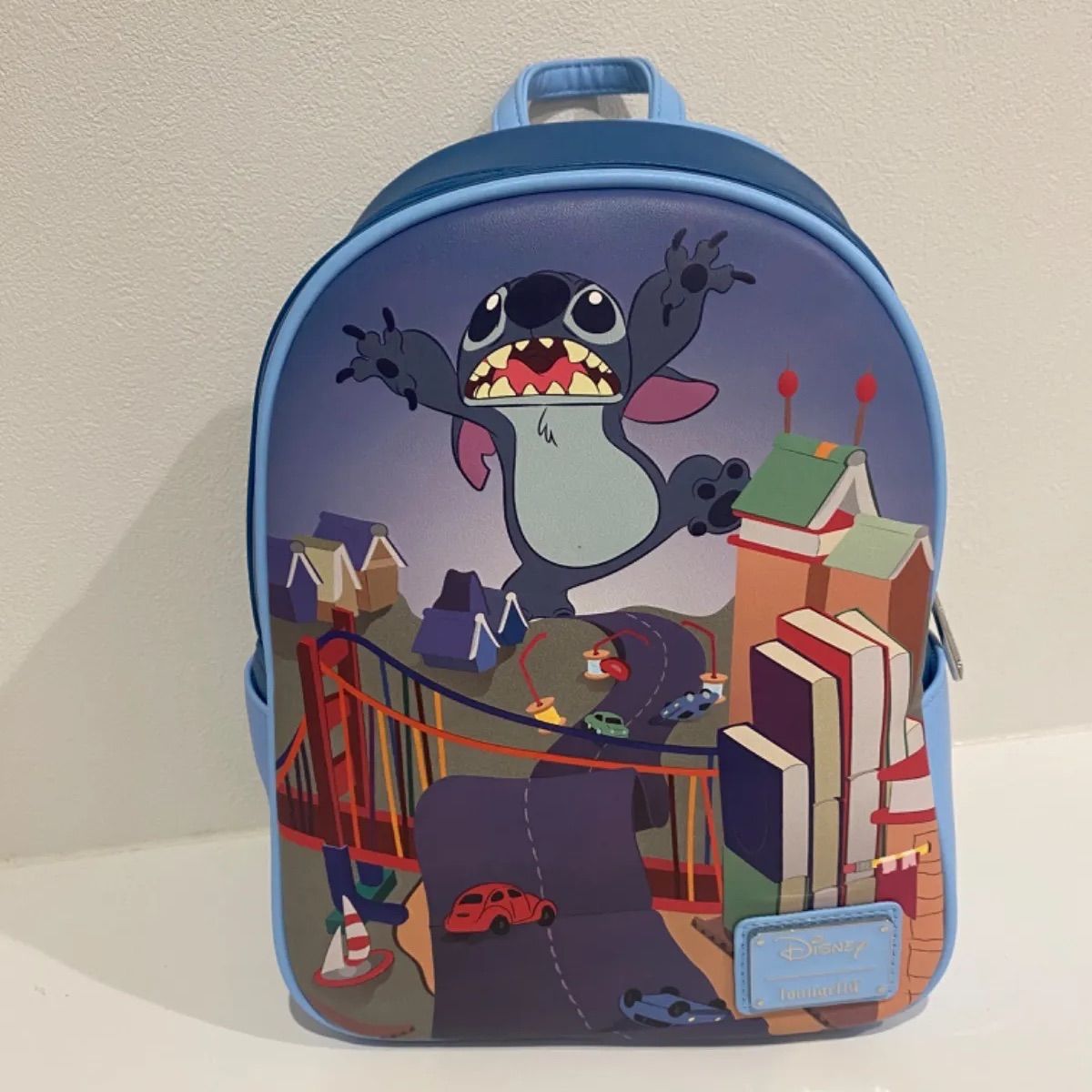 ☆相場6万円☆レアディズニーラウンジフライスティッチ Disney’s Lilo and Stitch Badness Level Loungefly  Mini Backpack-NWT