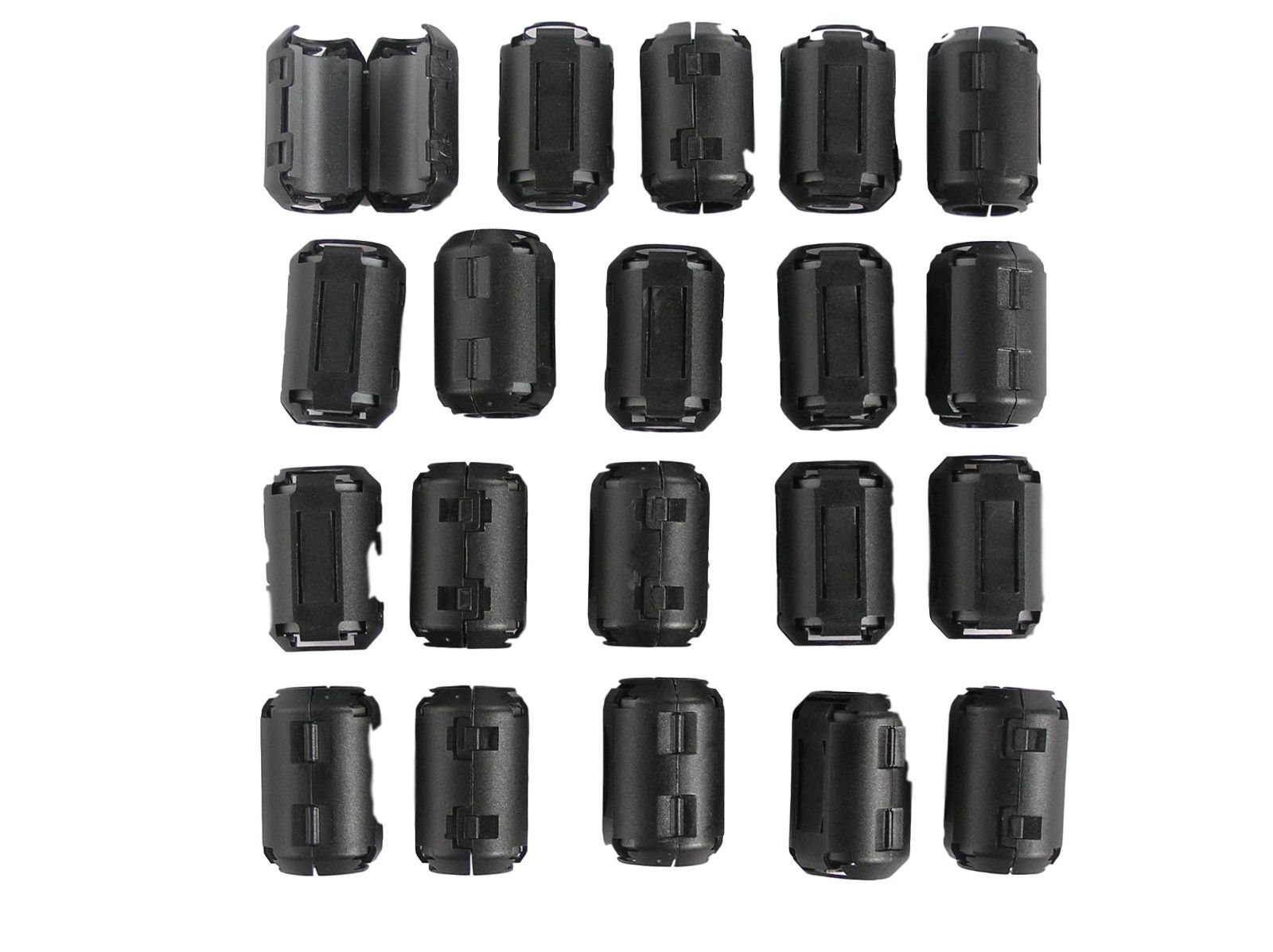 内径 13mm 20個 組 ノイズ 除去 部品 フェライト コア ヒンジ式