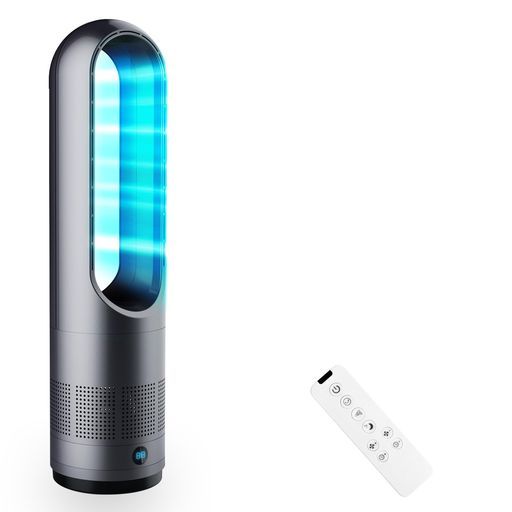 扇風機タワーファン【羽根なし・静音・DCモーター節電】8段階冷風調節