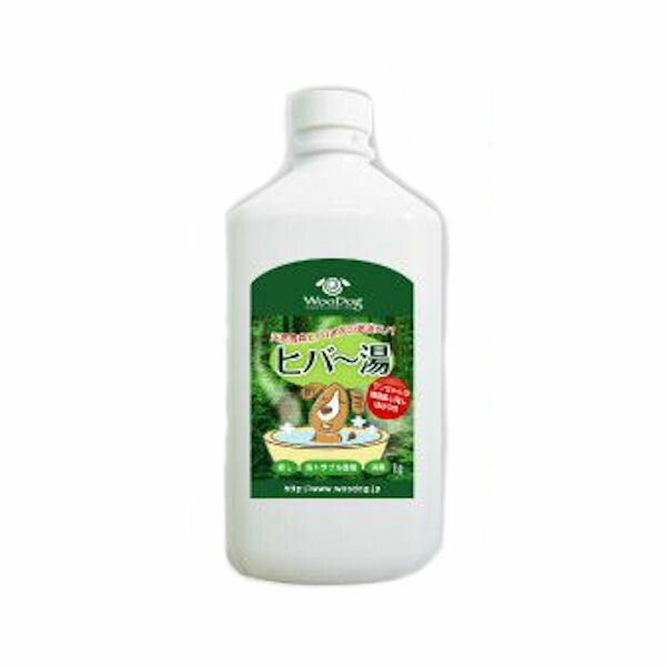 WooDog ウッドッグ 天然青森ヒバ100％の温浴スパ ヒバ～湯 1L 6個セット 愛犬 ペット用入浴剤 ドッグバス 毛並みの艶 つや 汚れ 消臭 お風呂 植物オイル ヒバ油 リラックス 癒やし ひば湯 ヒバ湯 ひばー湯 無添加 国産 1000ml