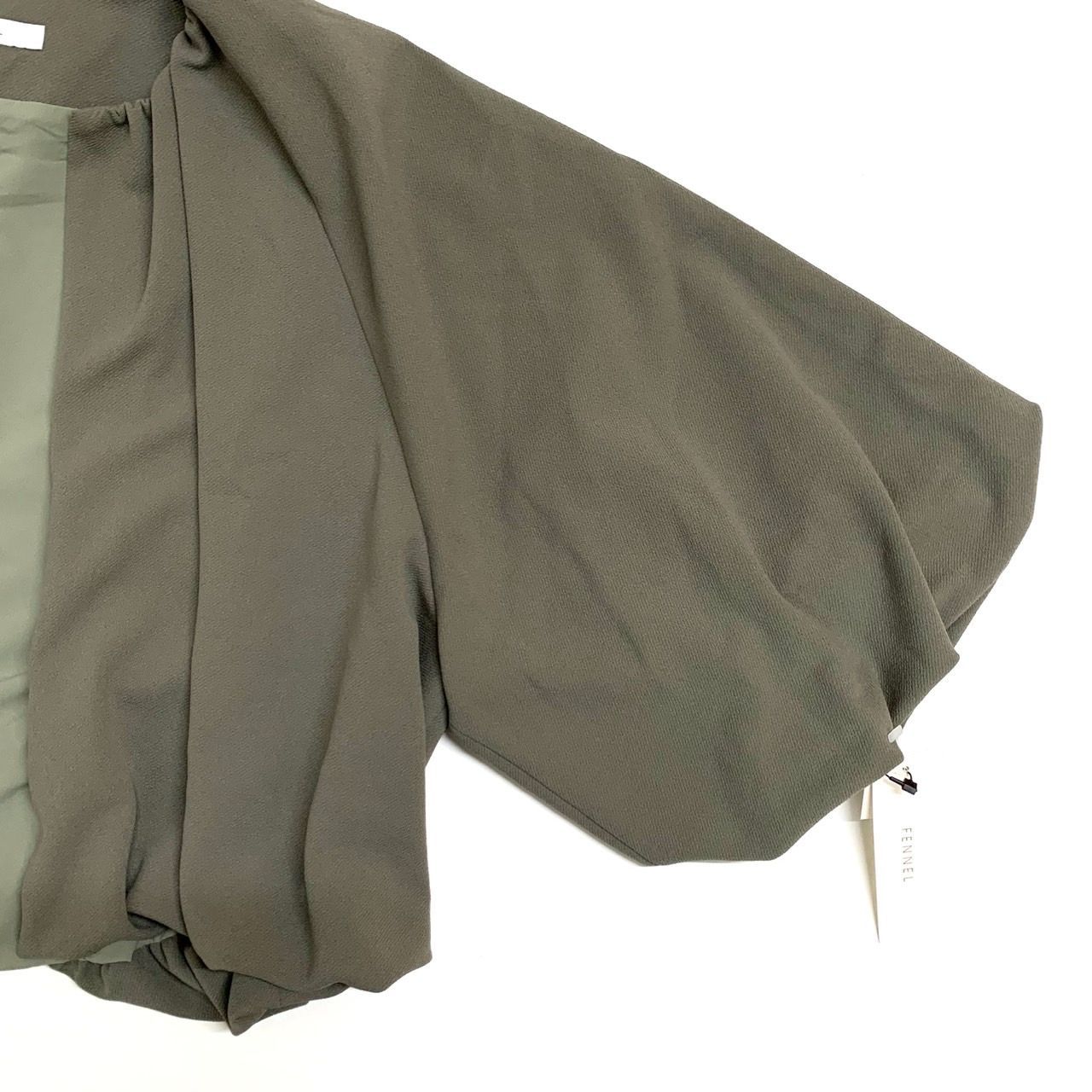 FENNEL】フェンネル/ノーカラーボリュームスリーブジャケット/9号/未