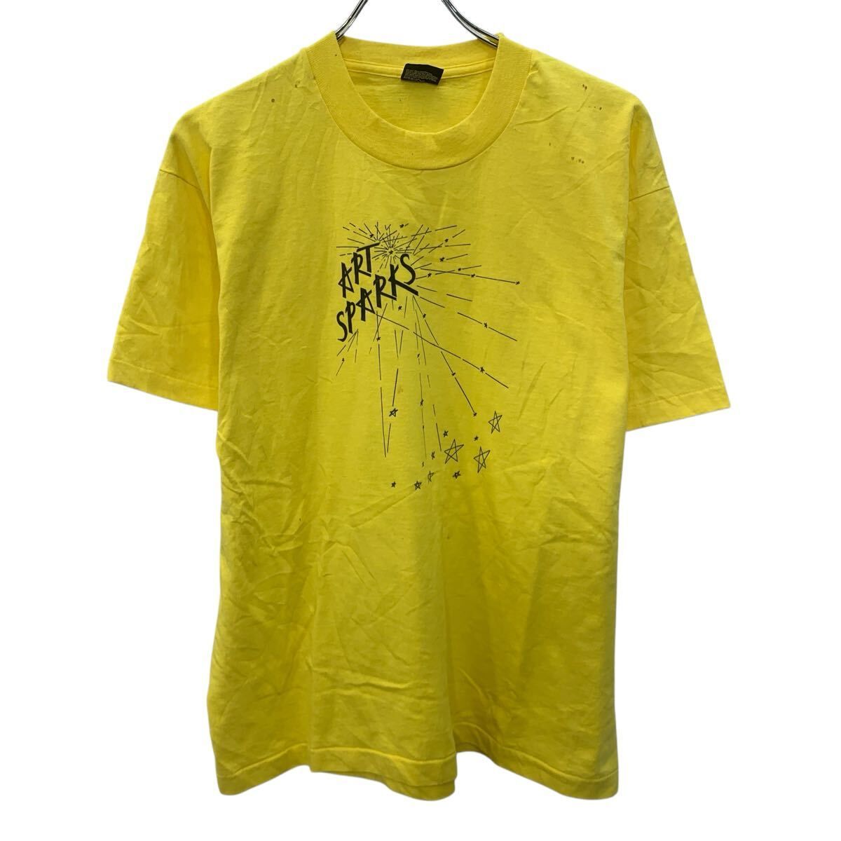 90s-00s ダリアートTシャツプリントT シャツイエローL DALI