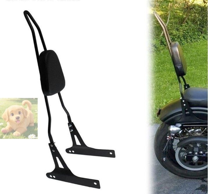 取り外し リアドライバ 背もたれ 荷物ラック カスタム 高品質 シーシーバー ブラック 背もたれ ハーレー ダイナ ストリ