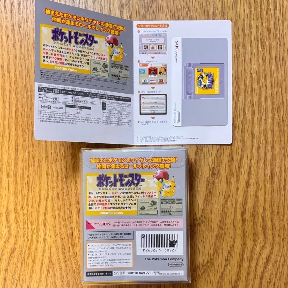 Nintendo3DS ポケットモンスター ピカチュウ 専用ダウンロード