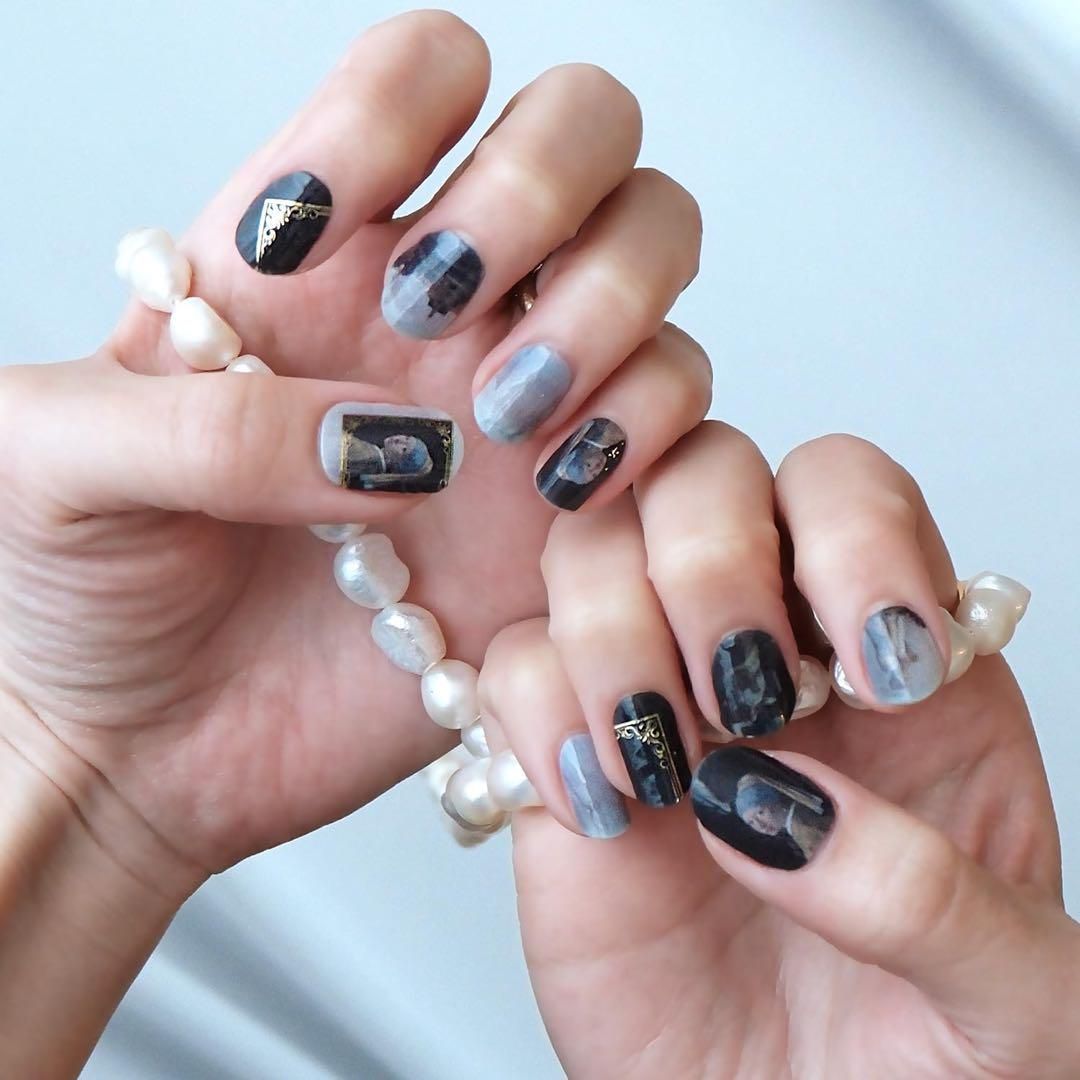 ネイルシール フェルメール 真珠の耳飾りの少女 絵画 9セット WWW_SMP1DAWEKUDUS_SCH_ID