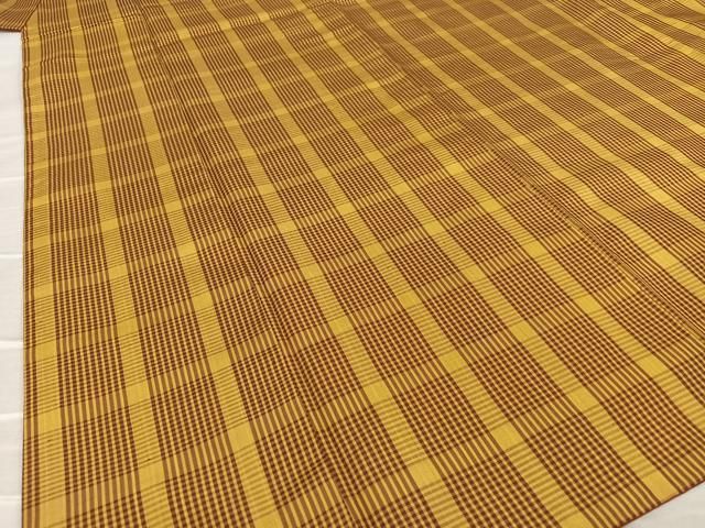 平和屋着物○本場黄八丈 平織 紬 格子 正絹 逸品 AAAX0759zg - メルカリ 