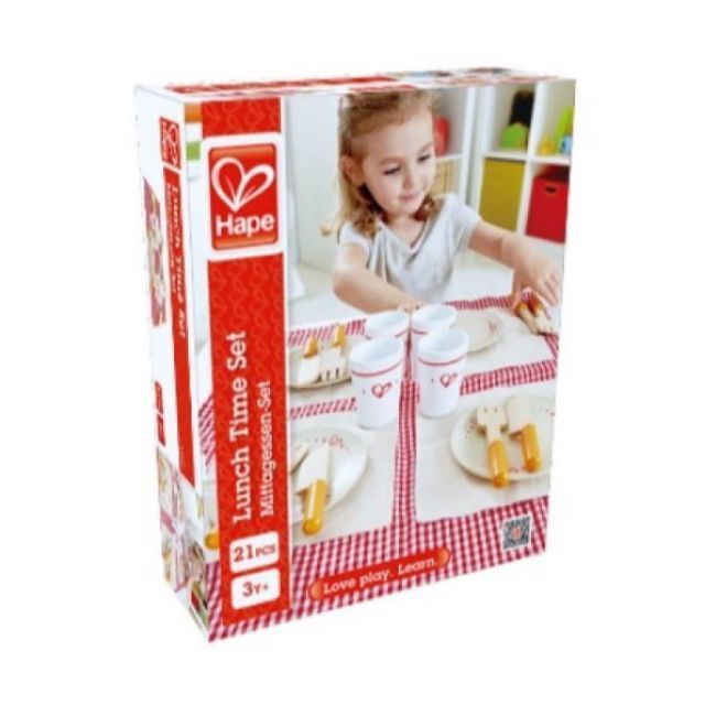 Hape ハペ E3136 ランチタイムセット 3歳 木製 木のおもちゃ 玩具 木 ままごと ごっこ遊び 室内遊び 出産祝い ギフト プレゼント 誕生日 お祝い 贈り物 ブラックフライデー クリスマス