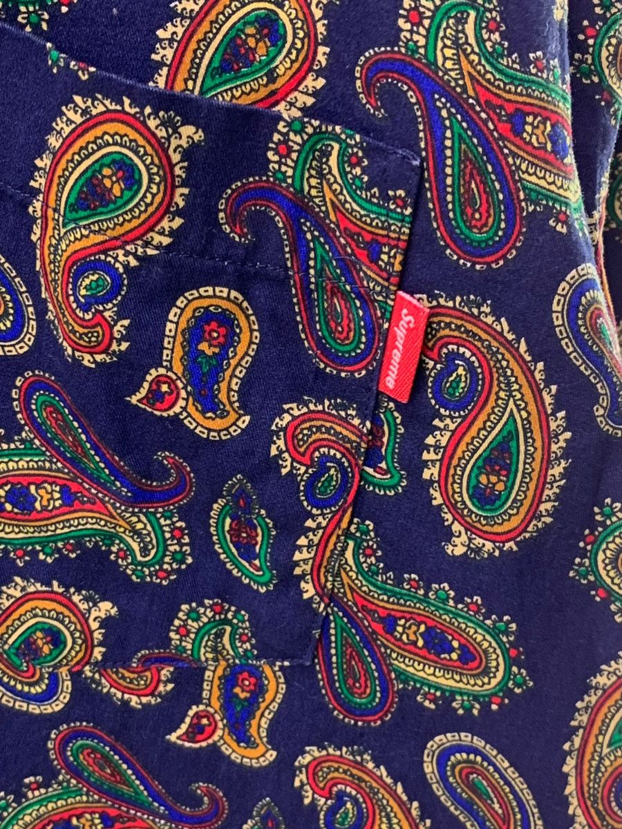 シュプリーム SUPREME Paisley Brushed Twill Long Sleeve L/S Botton 