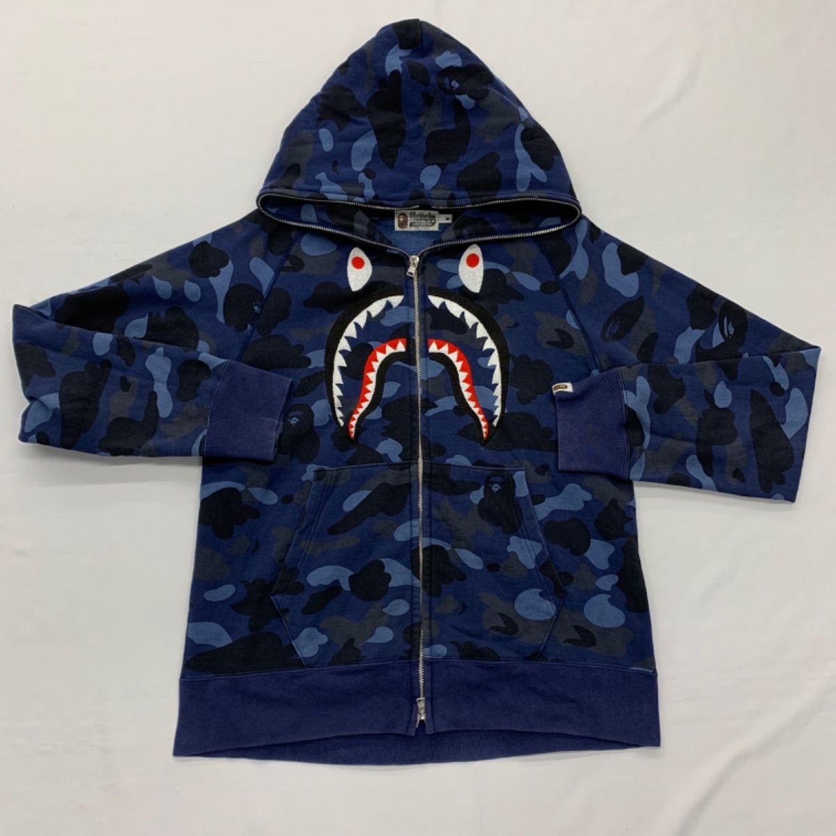 BAPE カモフラージュ シャークパーカー 青 ☆名古屋限定☆ nagoya store limited color camo シャーク