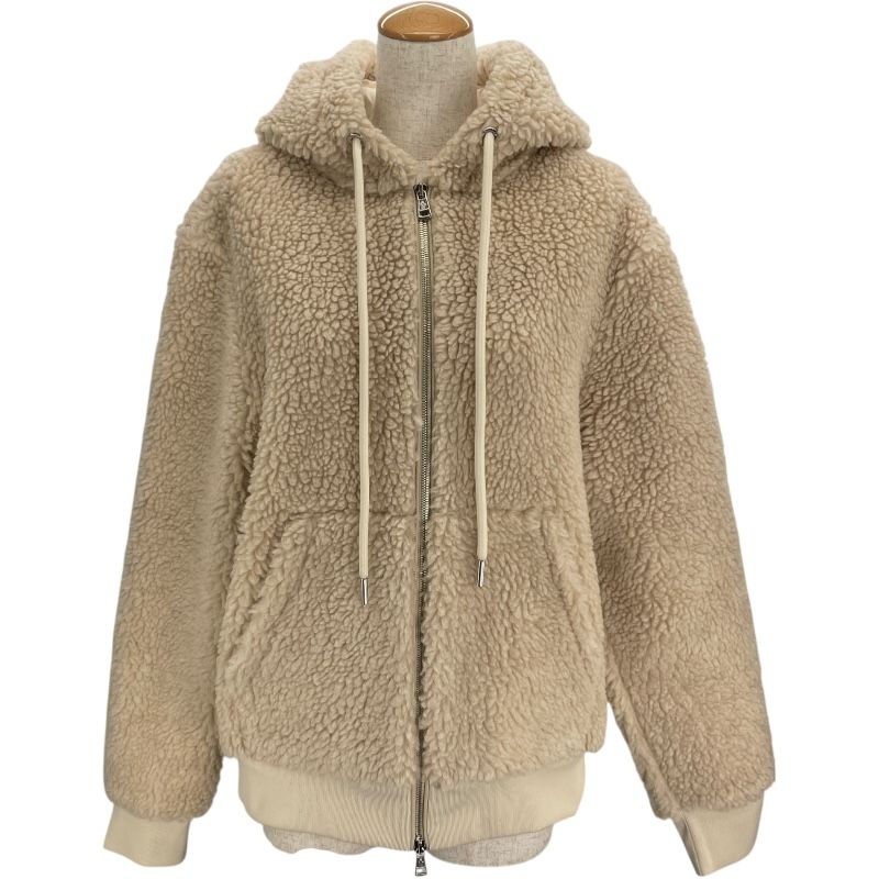 モンクレール MONCLER ジップアップボアパーカー I20918G00023 89A5V アイボリー ポリエステル レディース ブルゾン