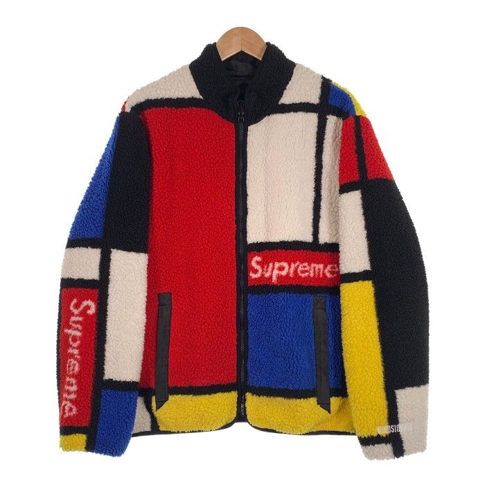 supreme リバーシブルカラーブロックフリースジャケット