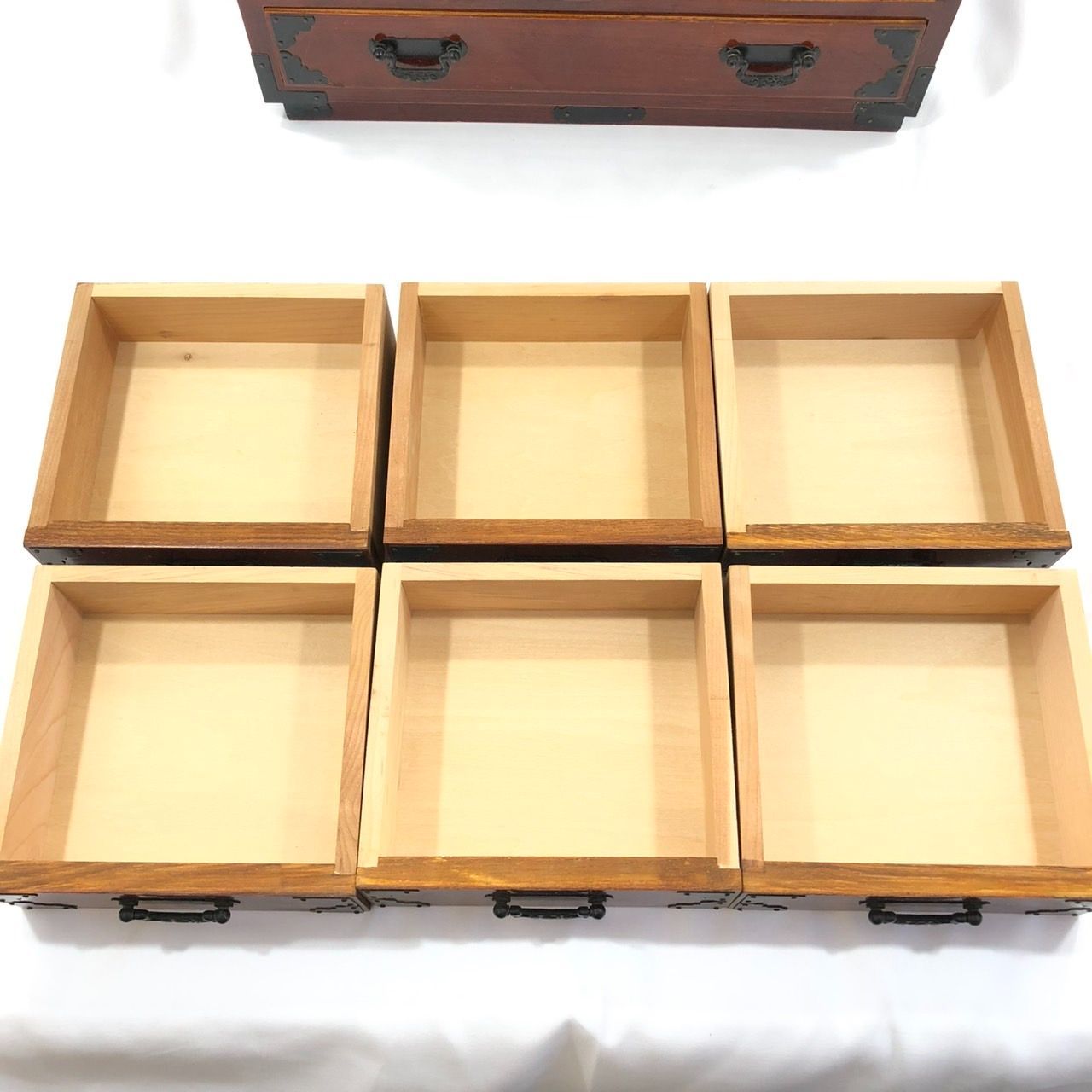 1点限り!!】 木製チェスト 7段引き 観音開き 箪笥 タンス 木目