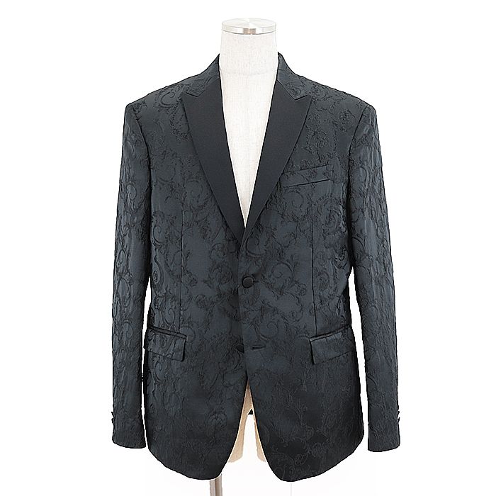 GIANNI VERSACE ヴェルサーチピークドラペル切り替えジャケット 