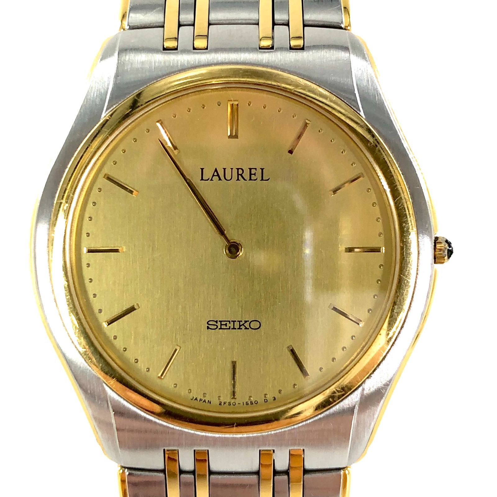 SEIKO LAUREL 2F50-0310 SS+22KT 18KT ベゼル Seiko Laurel 2F50-0310 Stainless Steel 22KT SGP20 18KT