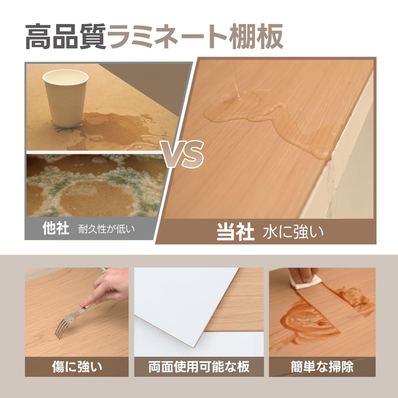 新着商品 奥行40 幅60 高さ120 4段 ホワイト キッチン 高さ調整 棚 スチールラック 収納棚 ラミネート メタルラック 組立簡単 クローゼット ガラージ House オフィス HOMEDANT 業務用