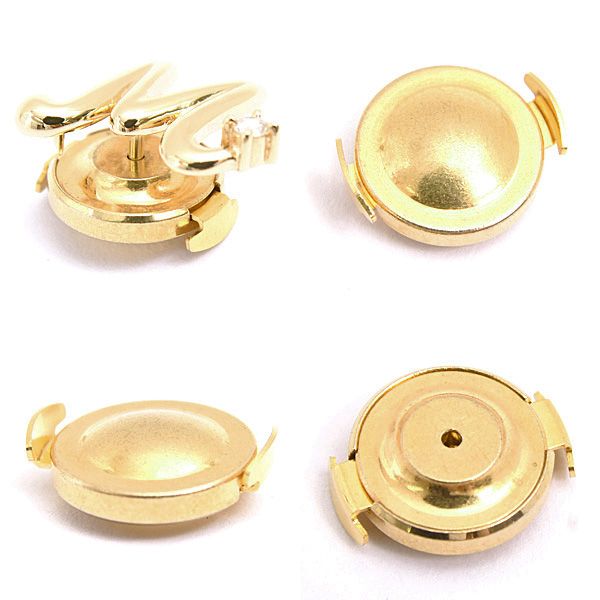 ブローチ ペンダントトップ 金具 K18 ゴールド 1P ダイヤモンド 総重量